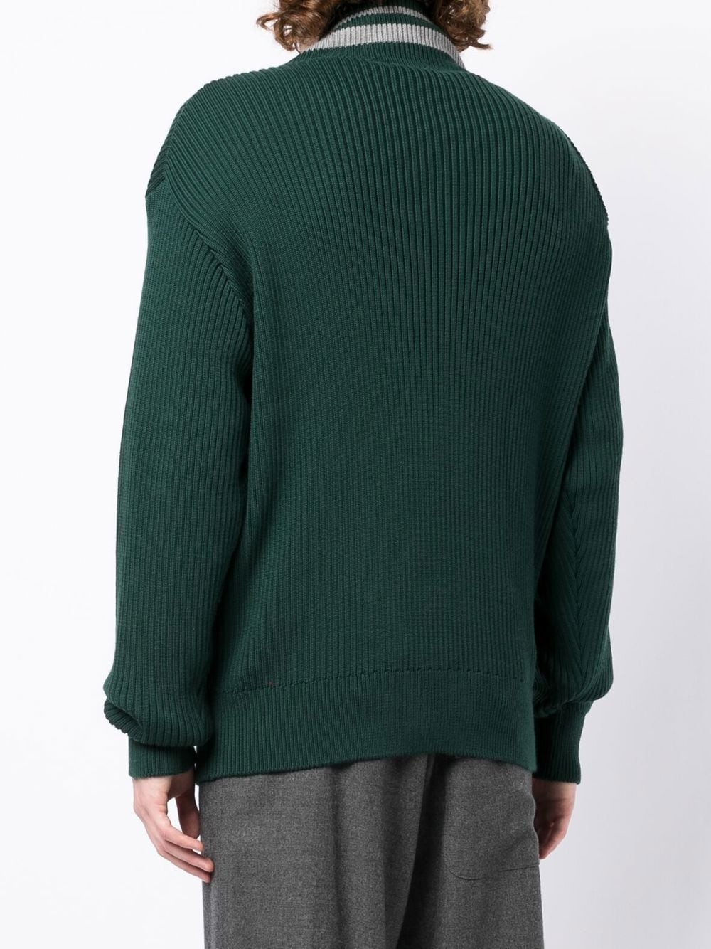 contrast-trimmed wool jumper - 4