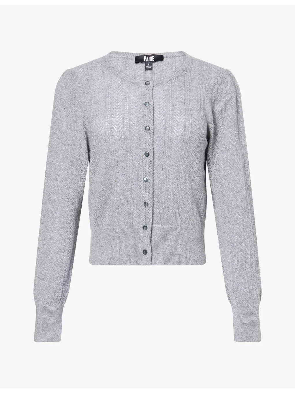 Eudora Round-Neck Cashmere Cardigan - 1