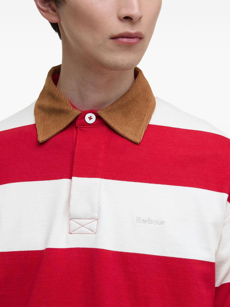 corduroy collar striped polo shirt 4