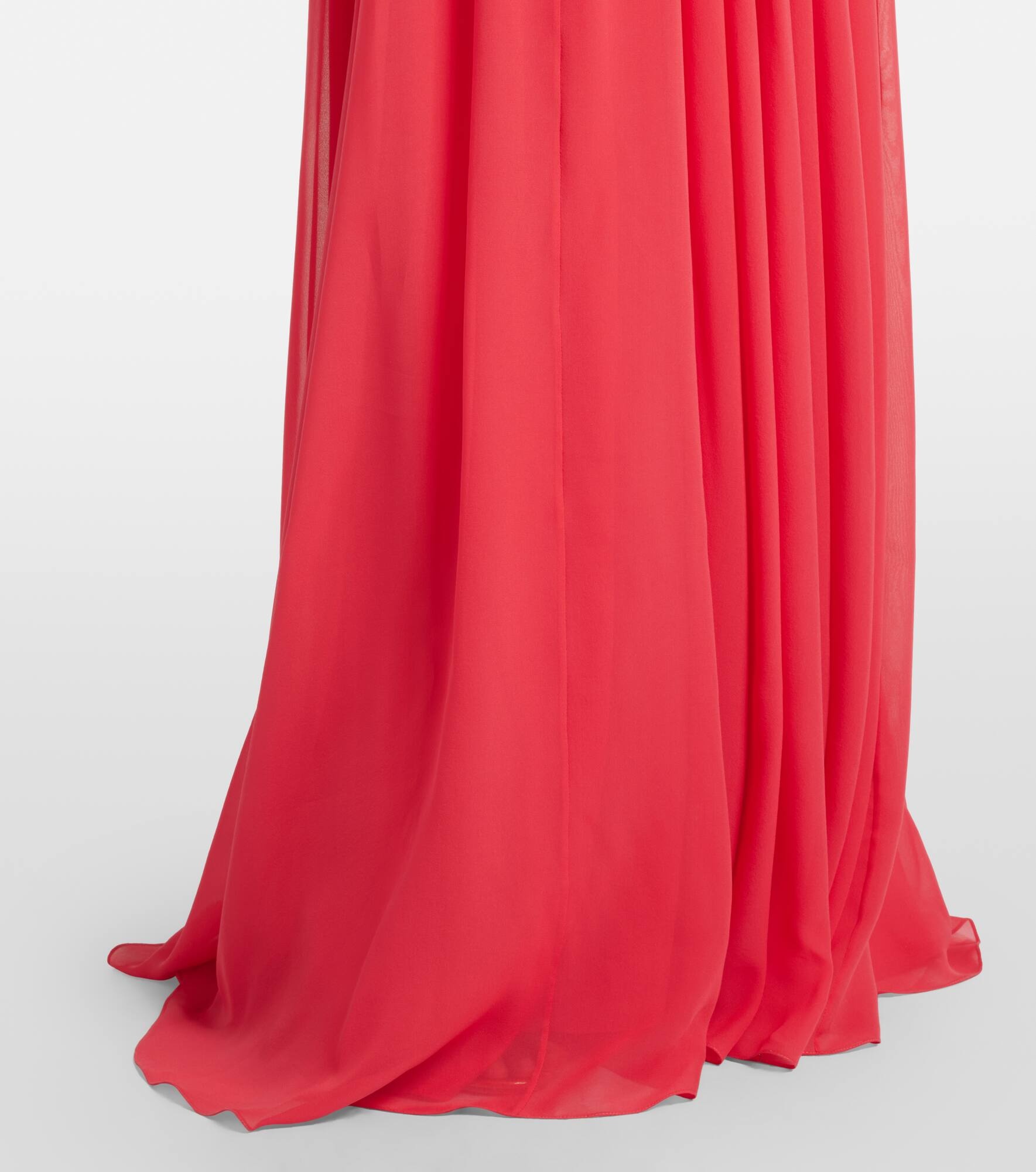 Scarf-detail silk gown - 5