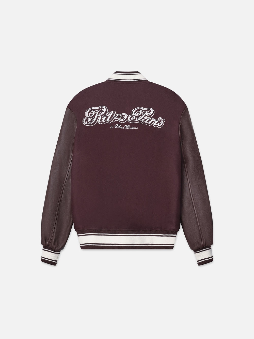 Ritz Unisex Varsity Jacket in Bordeaux - 3