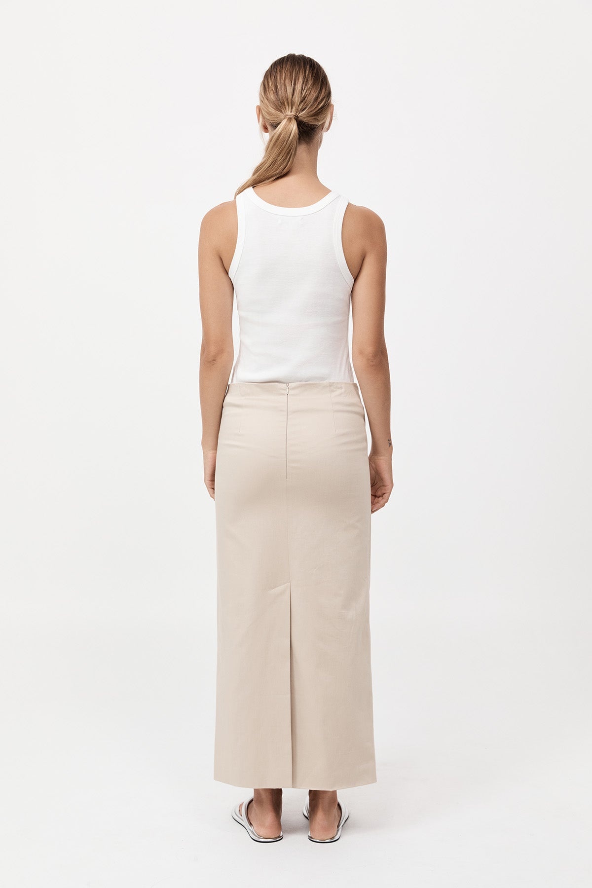 Column Wrap Skirt - Champagne - 5