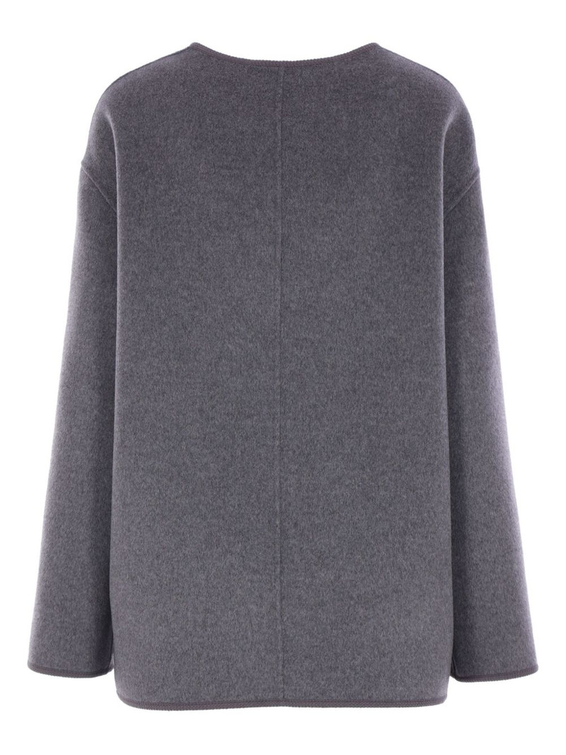 RÓHE embroidered-trim crew-neck jacket outlook