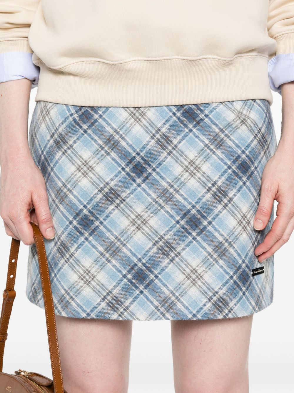Heritage plaid bias-cut mini skirt - 5