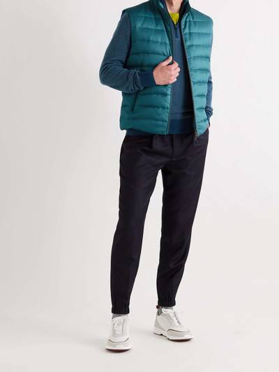 Loro Piana Gateway Rain System Quilted Silk-Twill Down Gilet outlook