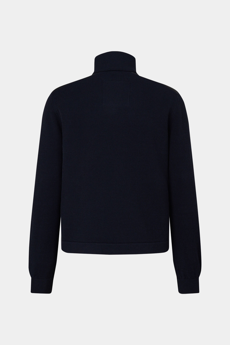 Alexio Down knit jacket in Navy blue 9