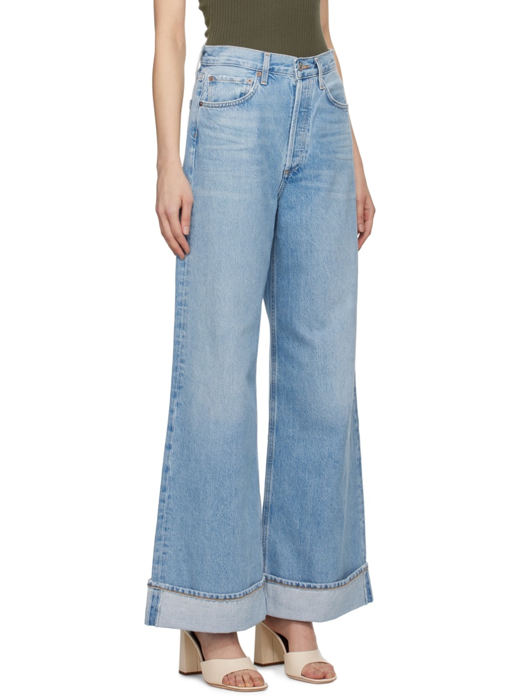 Blue Dame High Rise Wide Leg Jeans - 2