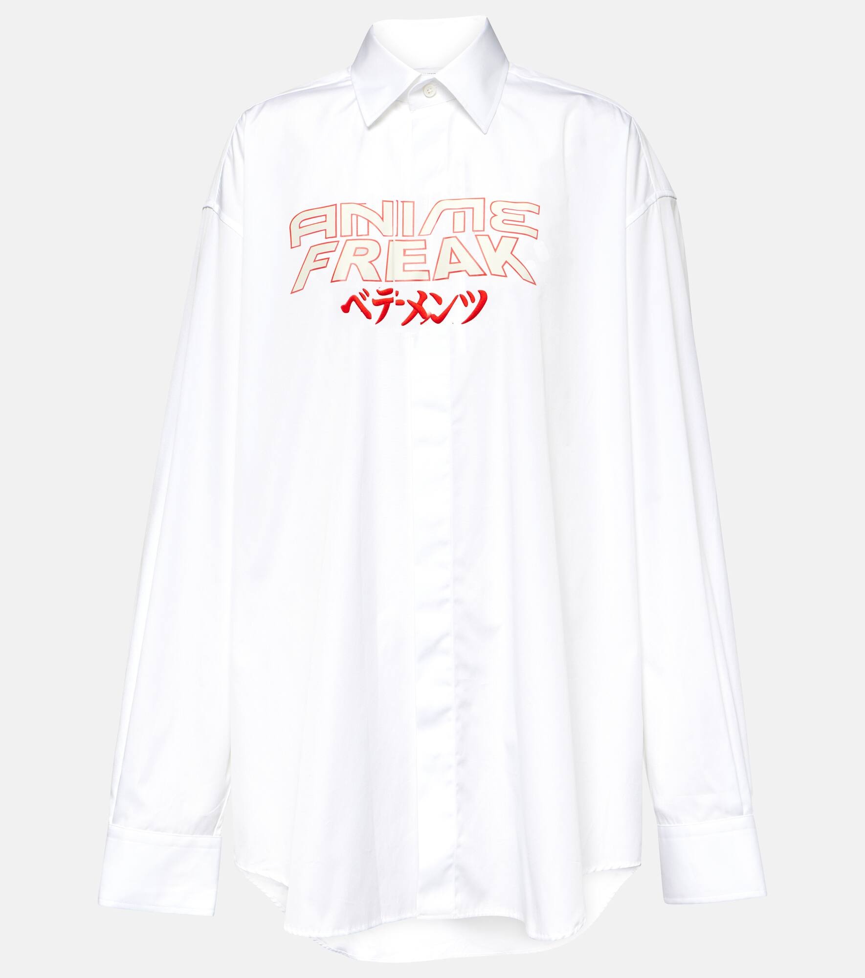 Oversized printed cotton shirt - 1