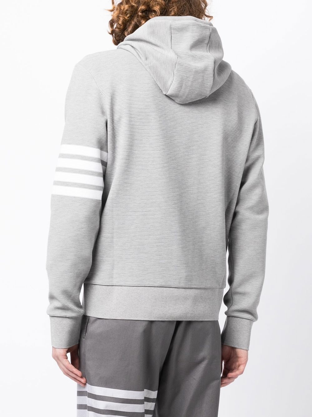 logo-patch zip-up hoodie - 4