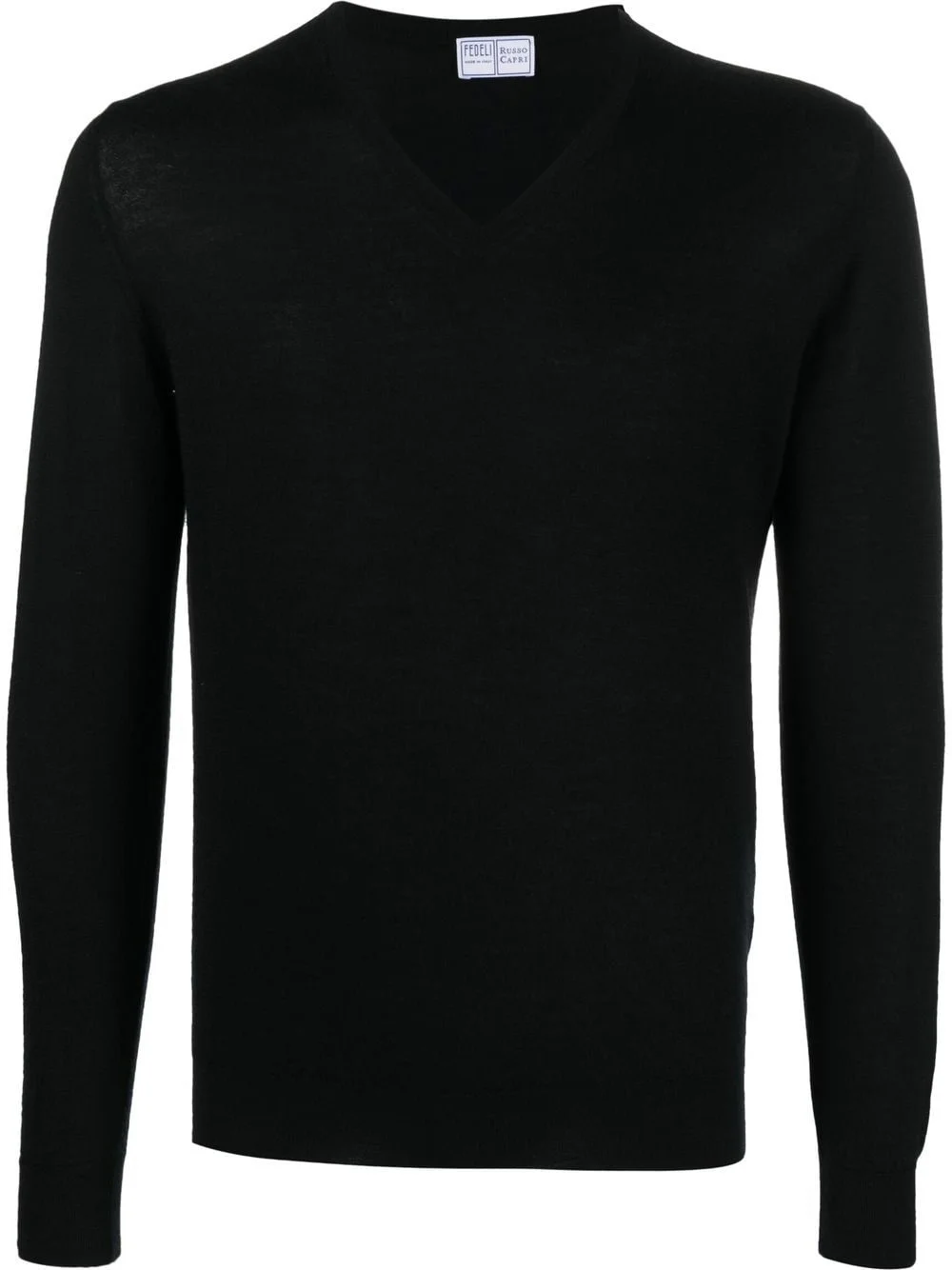 v-neck long-sleeve jumper - 1