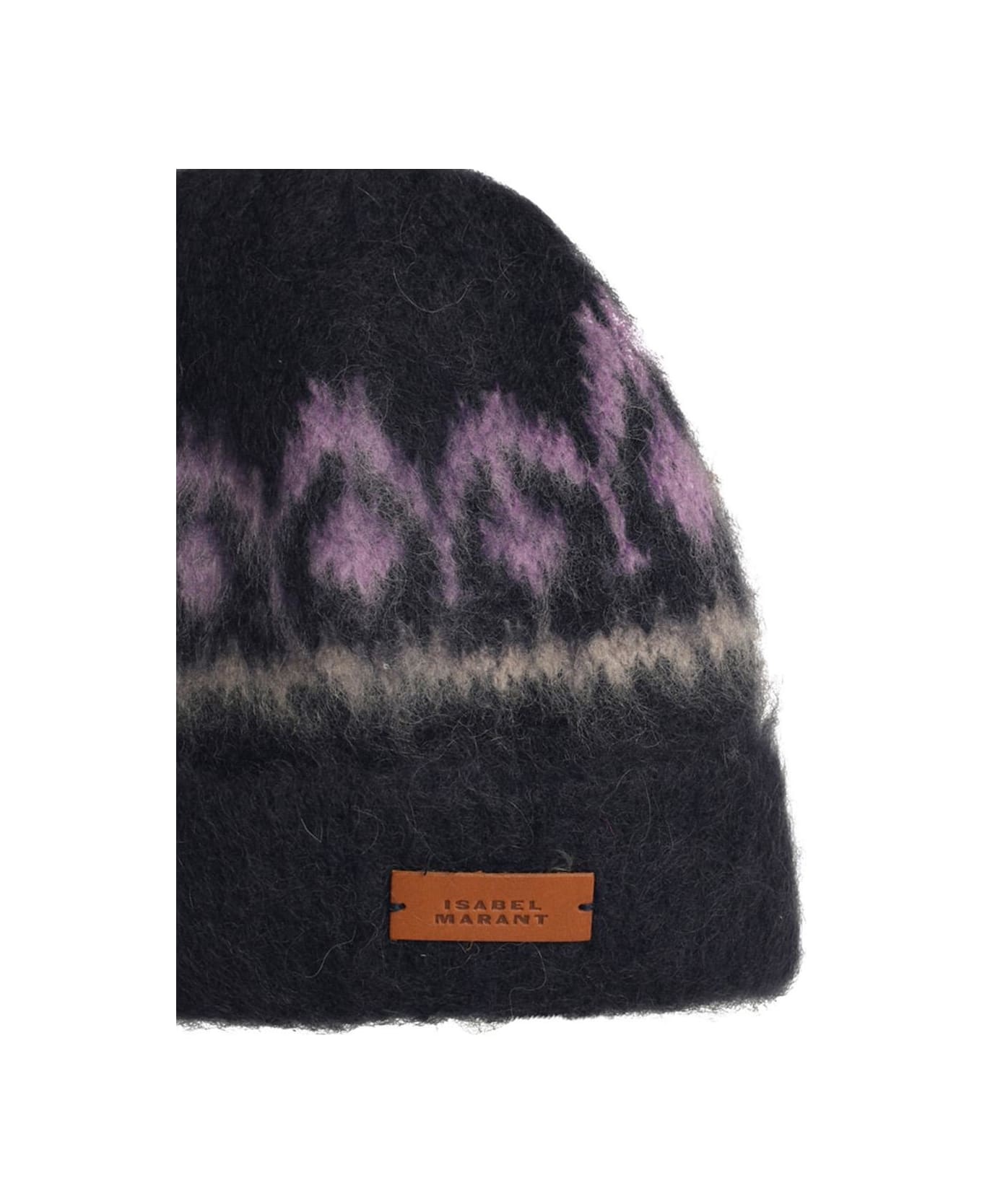 'darana' Navy Wool Blend Beanie - 3