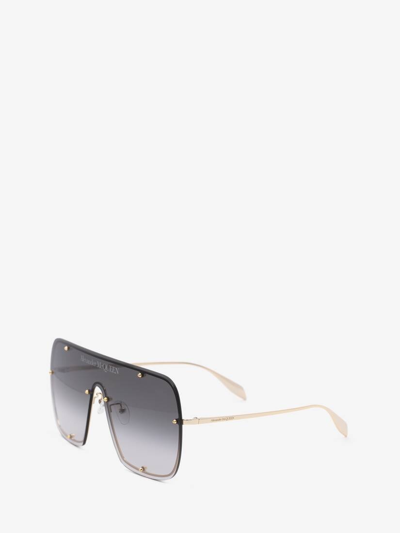 Studs Mask Sunglasses in Gold - 3