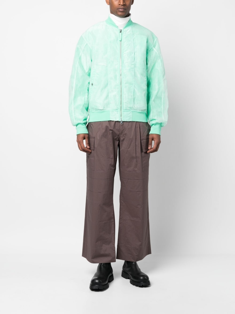 mesh-panel bomber jacket - 2