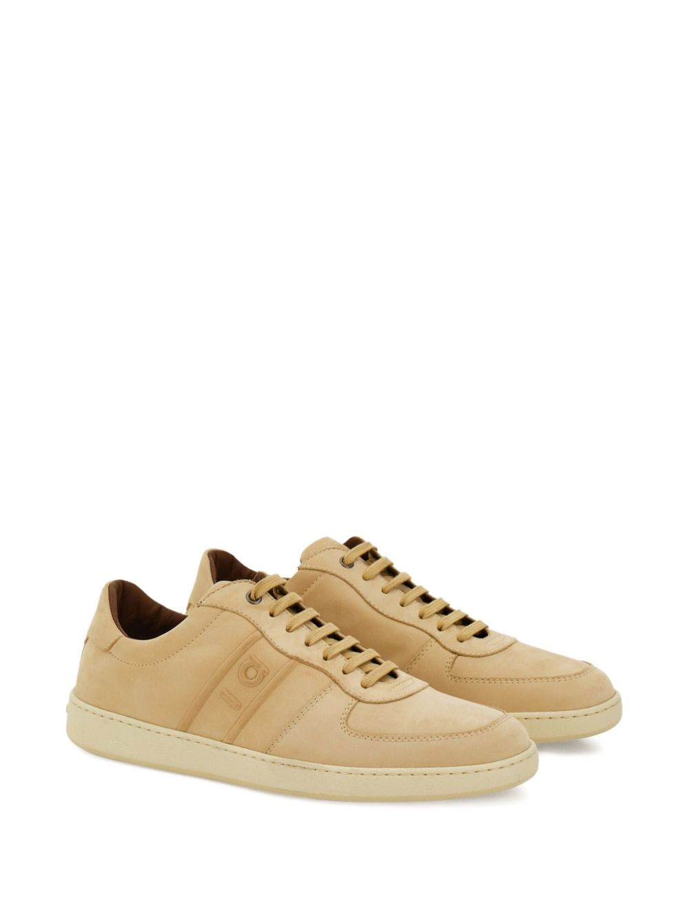 logo leather low-top sneakers - 2