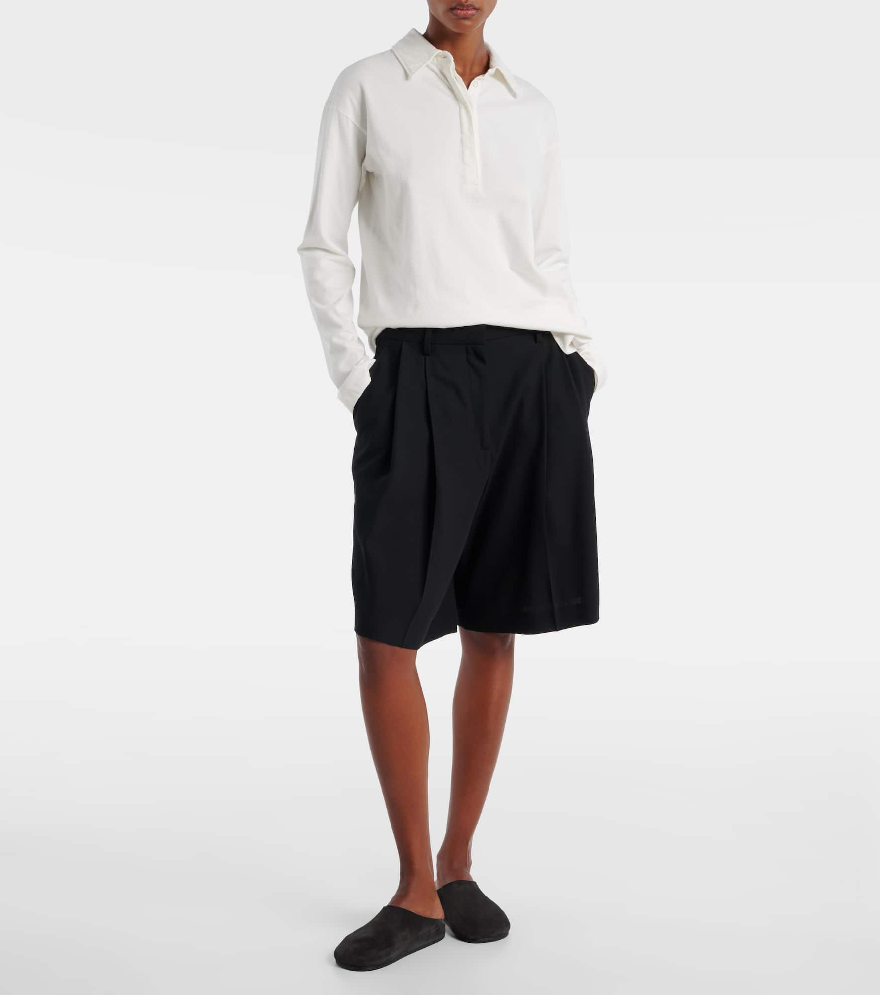 Vesperis virgin wool Bermuda shorts - 2