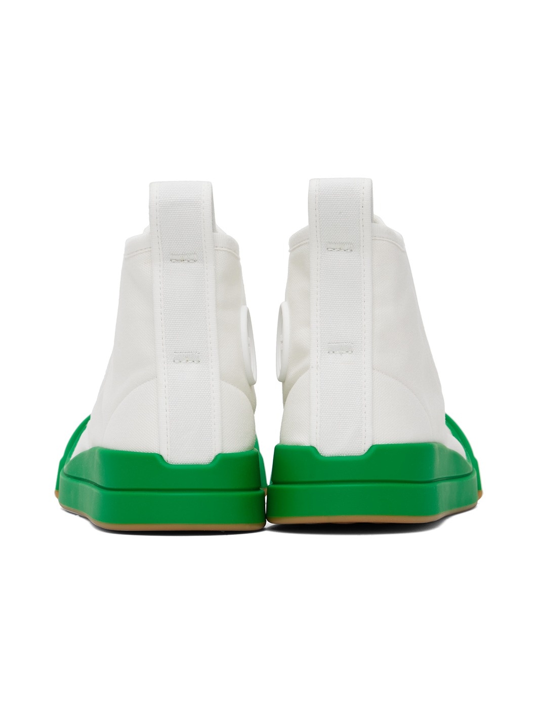 White & Green Vulcan Sneakers - 2