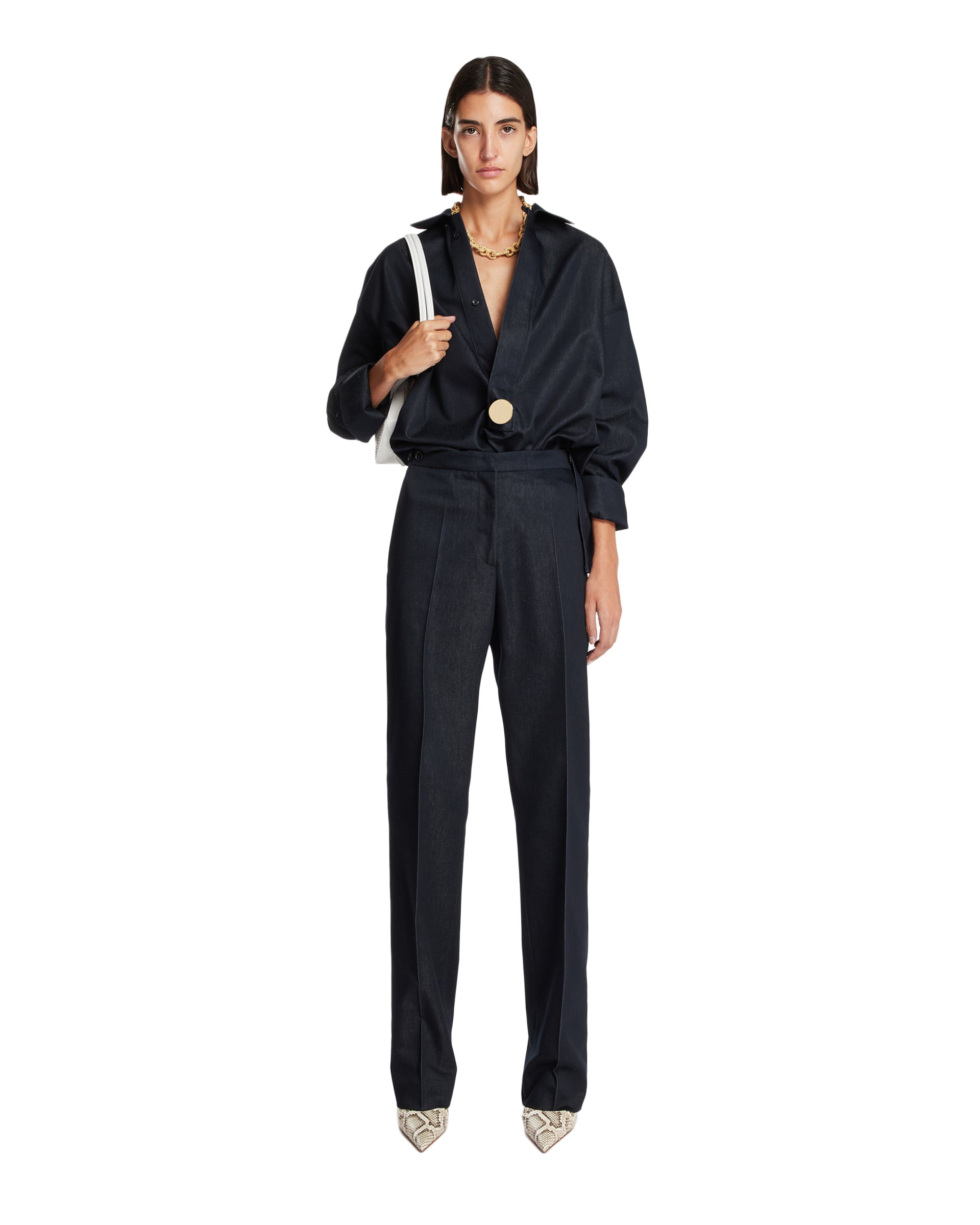 Blue Adjustable Waist Trousers - 2