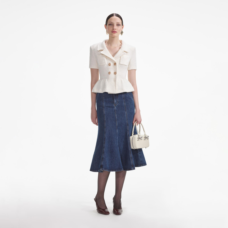 Cream Textured Knit Top 1