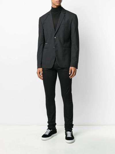 PHILIPP PLEIN Istitutional single-breasted tailored blazer outlook