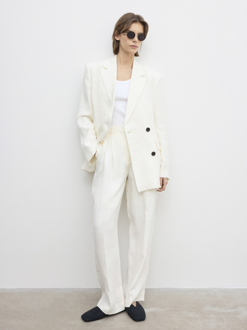 House of Dagmar Classic linen blazer outlook