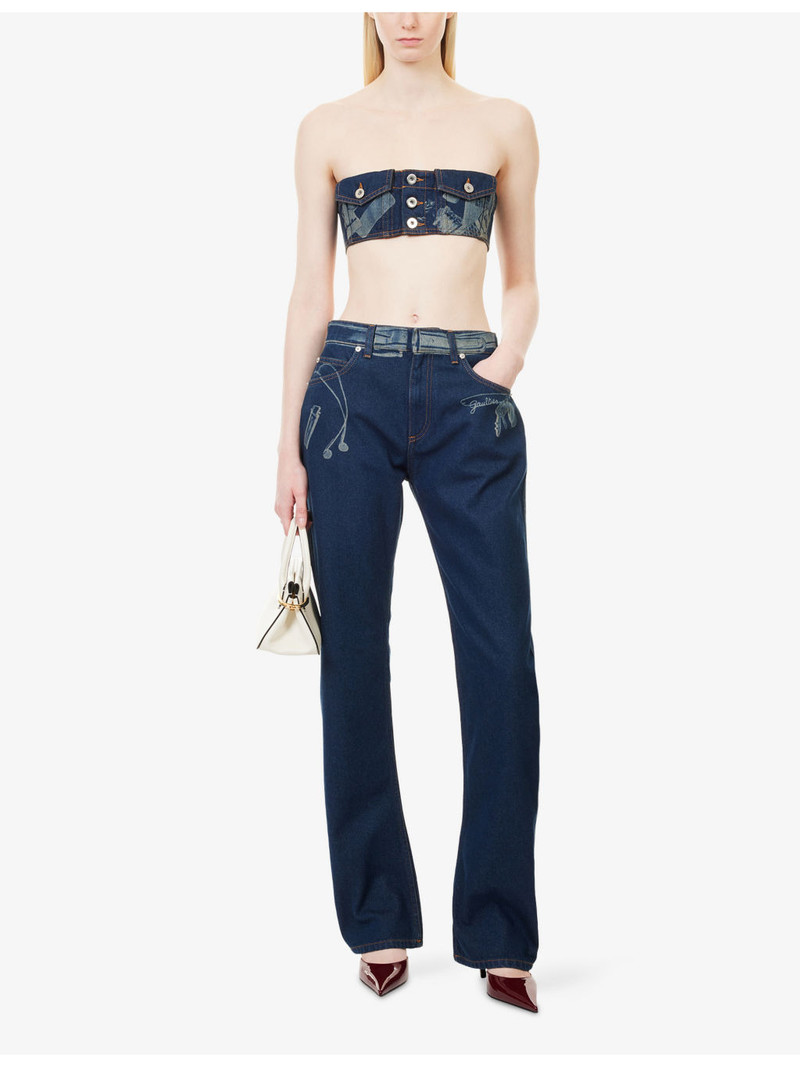 Jean Paul Gaultier Trompe Straight-Leg Denim Jeans outlook
