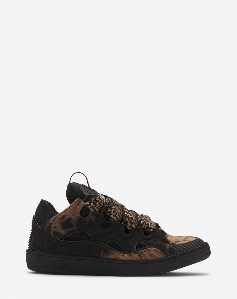 CURB WASHED DENIM SNEAKERS 1