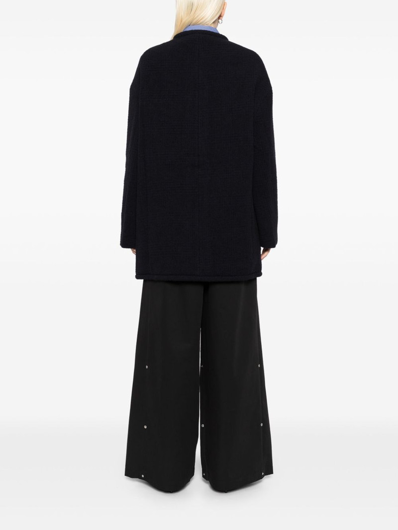 collarless cardigan 4