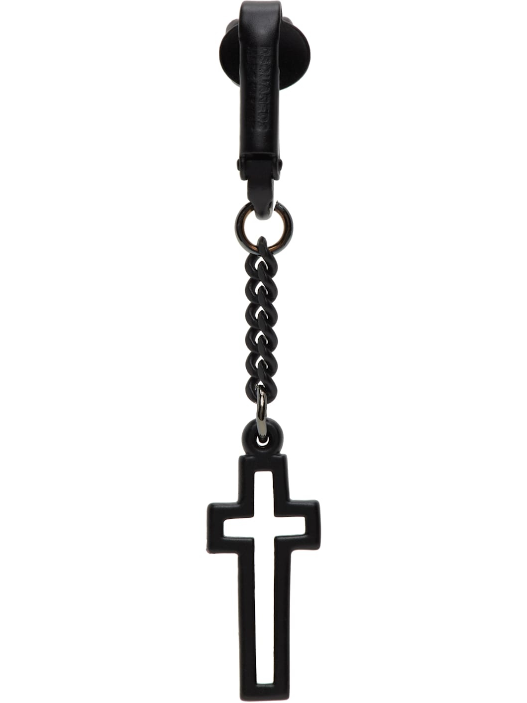 Black Clip-On Single Earring - 1