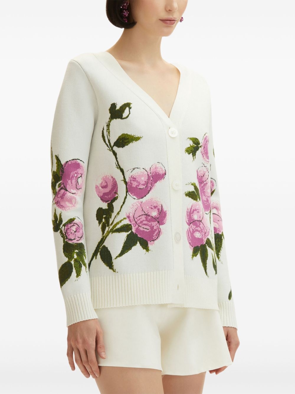 Painted Roses cardigan - 4