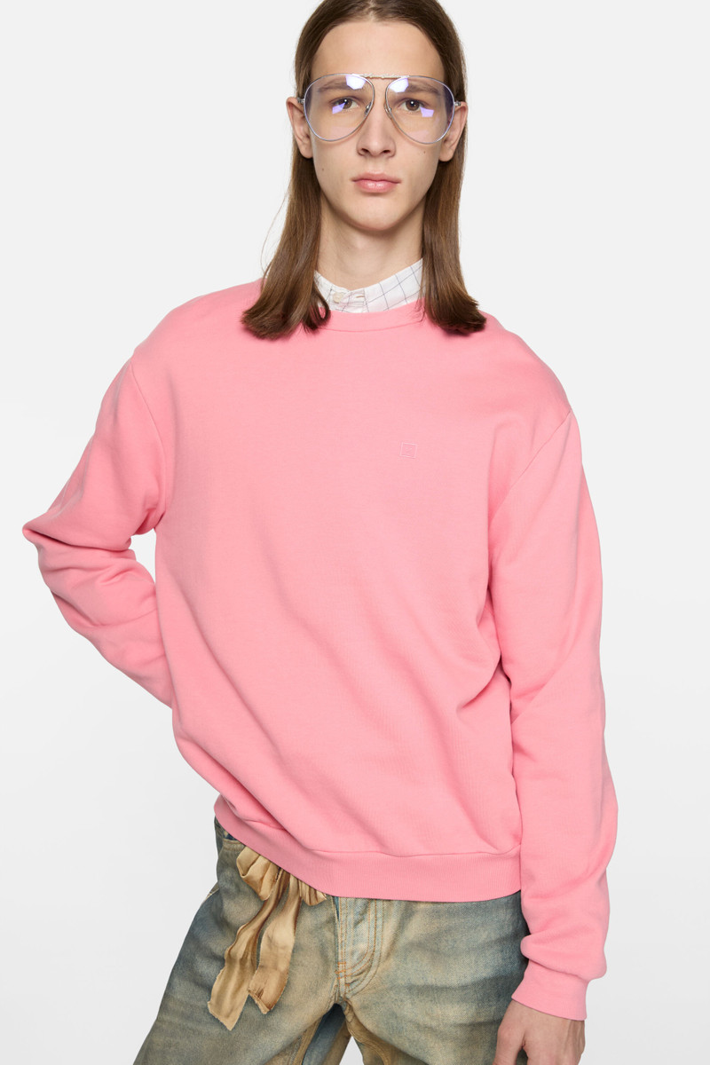 Crew neck fleece sweater - Tango pink 4
