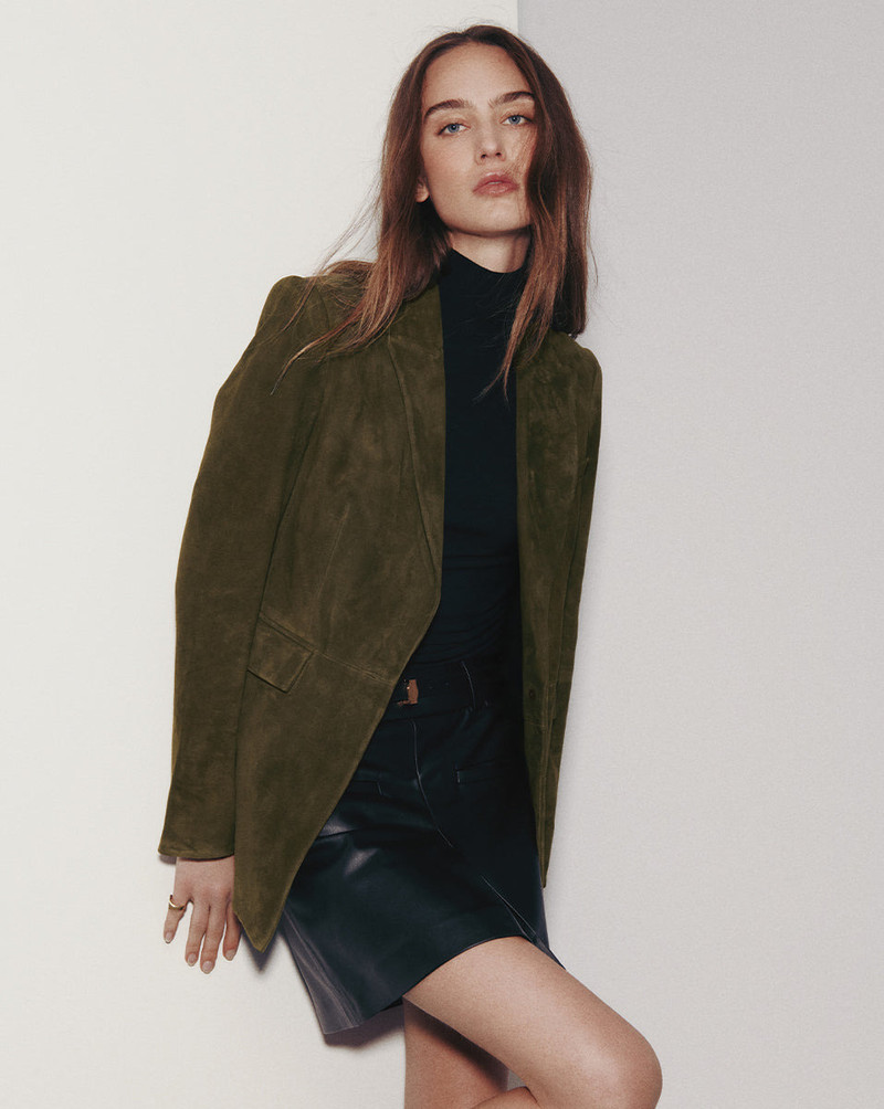 VERONICA BEARD DUANE SUEDE DICKEY JACKET outlook