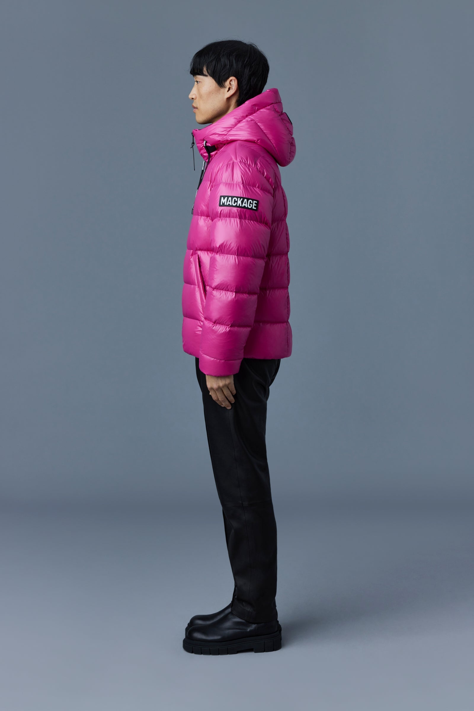 VICTOR lustrous light down jacket with hood for men - 3