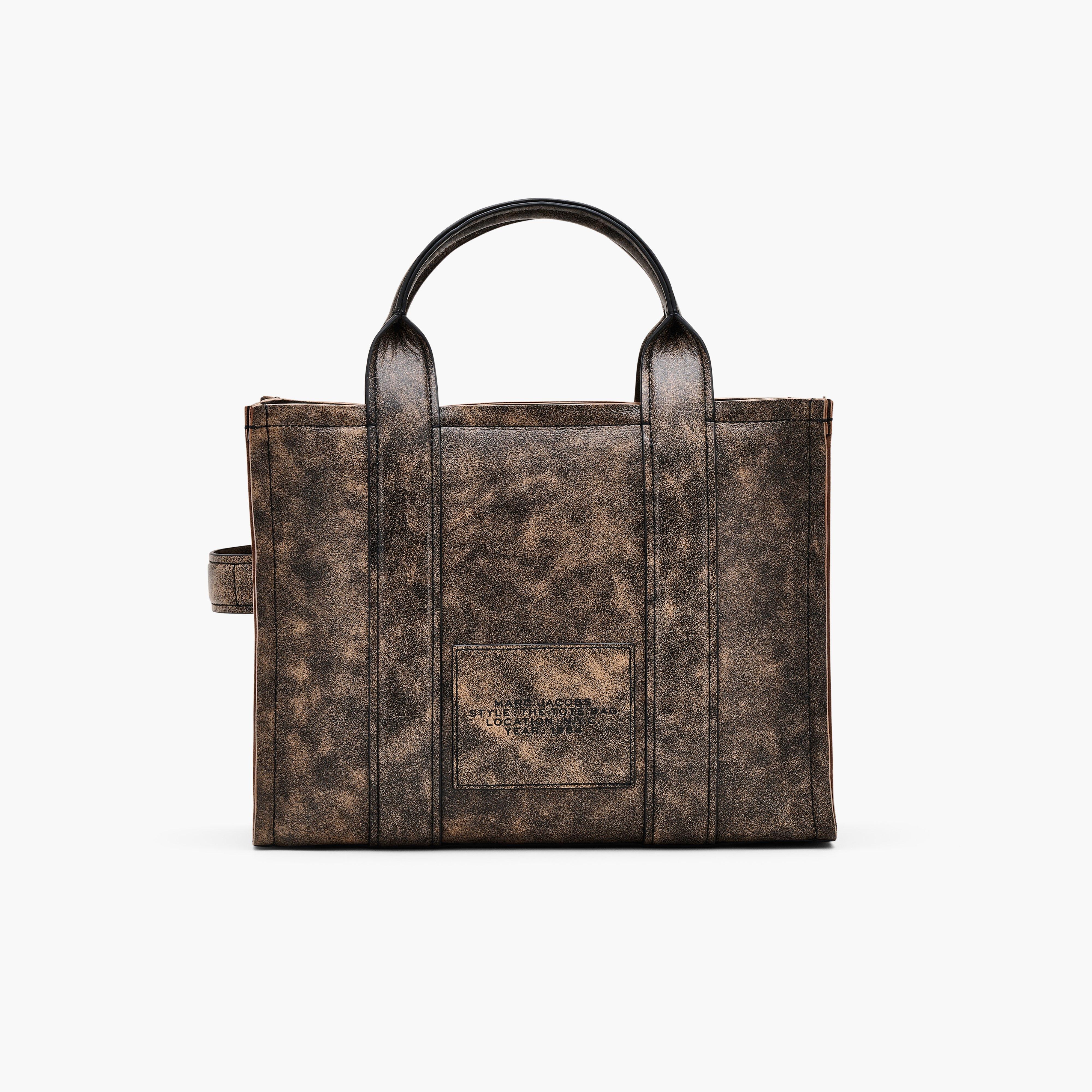 THE DISTRESSED LEATHER MEDIUM TOTE BAG - 3