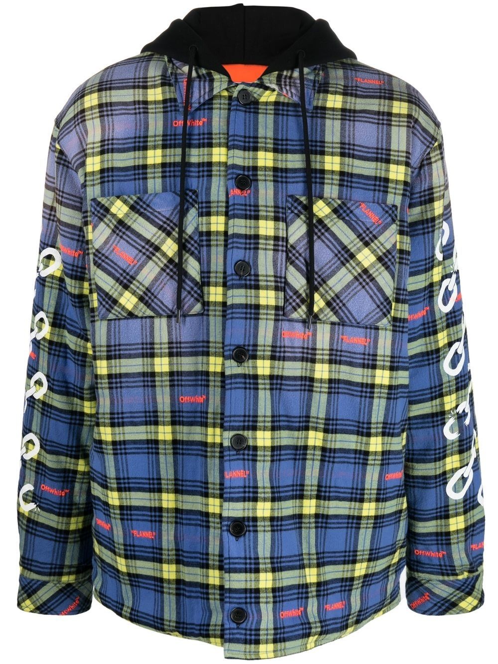 Off White plaid check shirt jacket REVERSIBLE