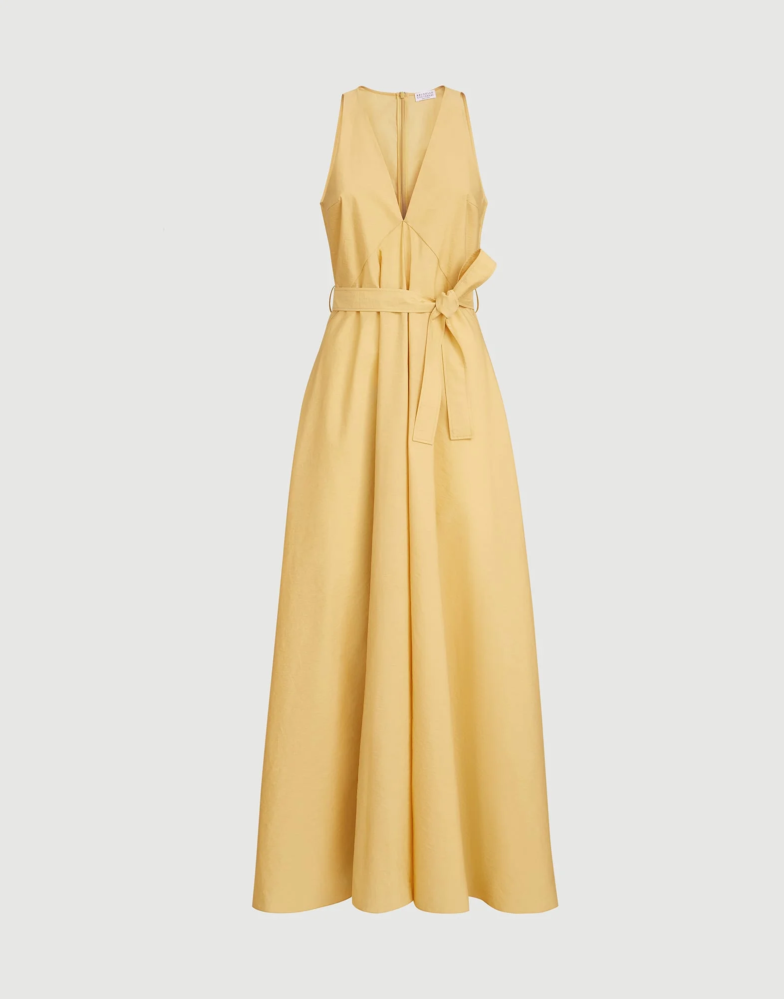 Techno cotton poplin belted dress - 1