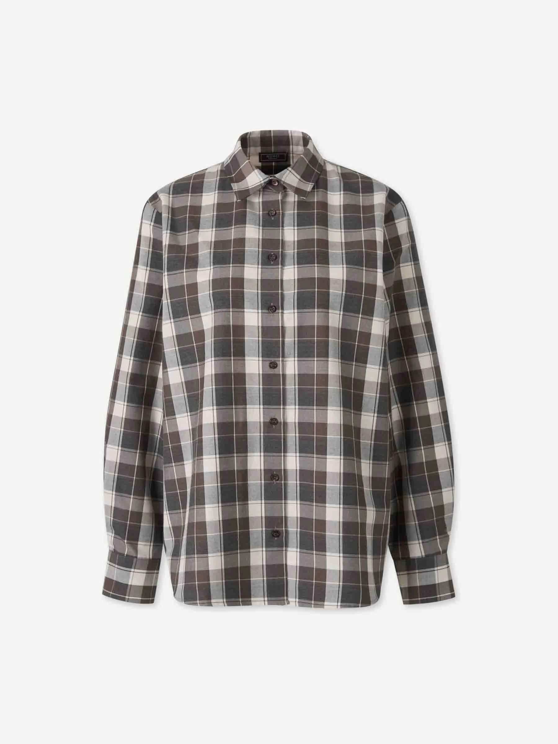 PLAID SHIRT WOOL COTTON - 1