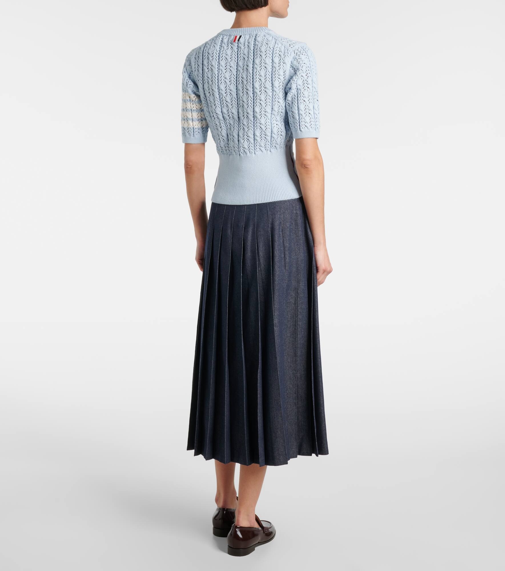 4-Bar pointelle cotton top - 3