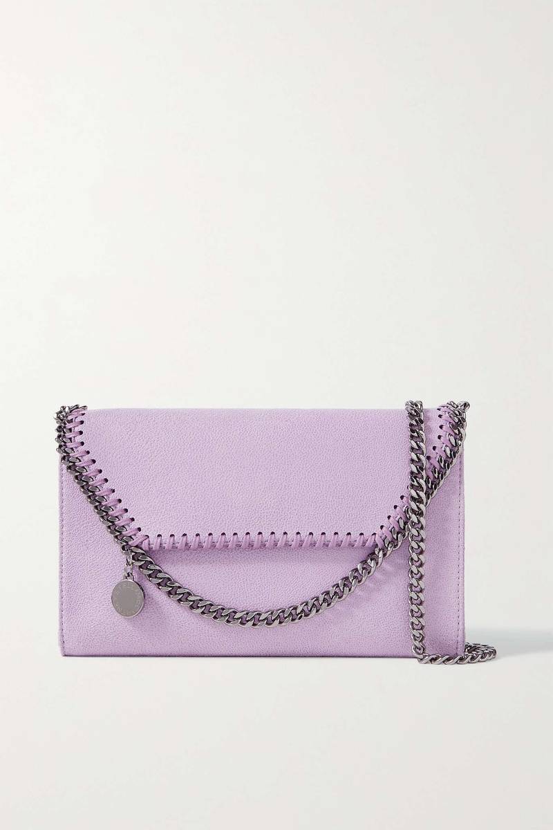 Falabella mini vegetarian brushed-leather shoulder bag 1