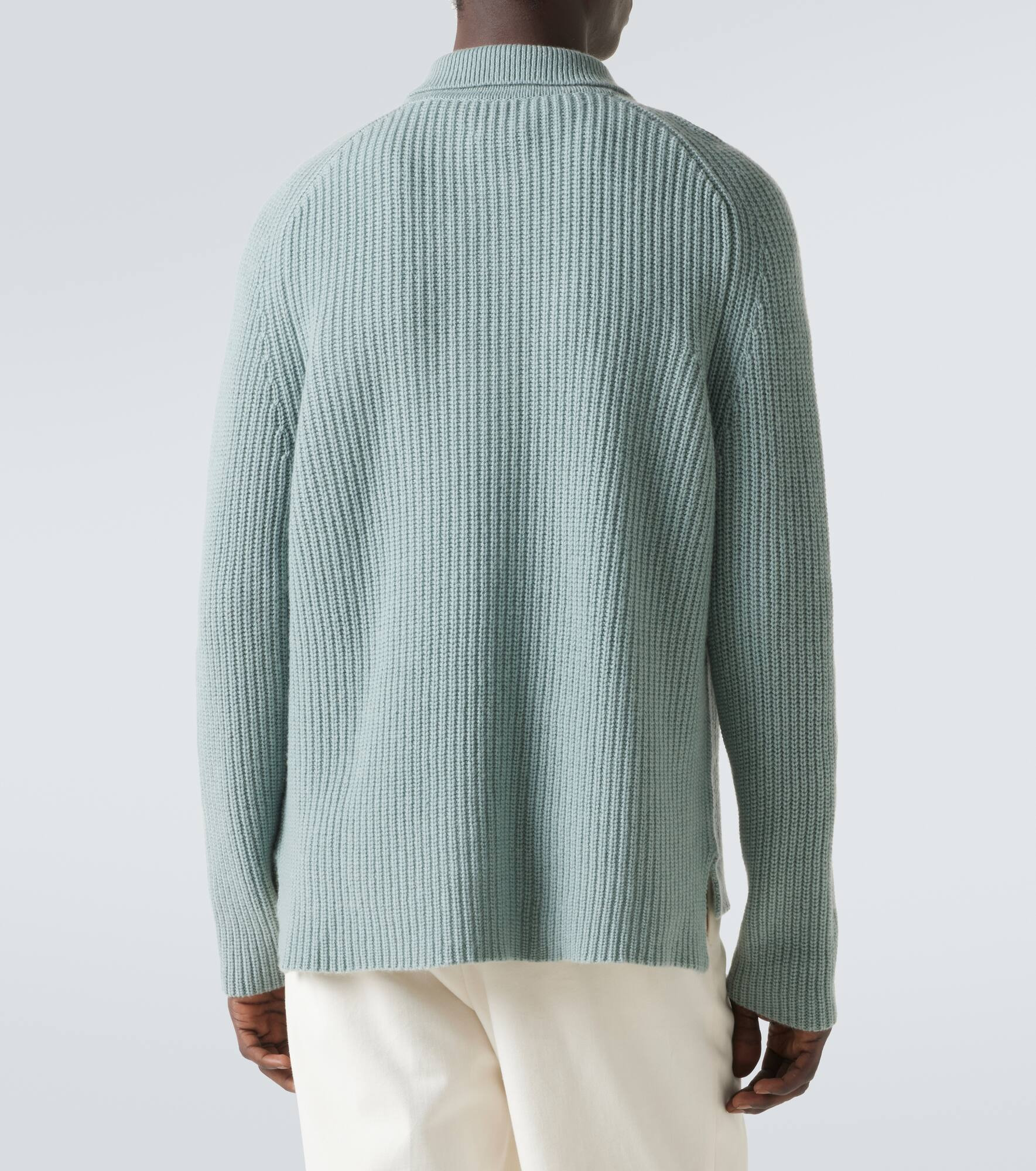 Wool and cashmere polo sweater - 4