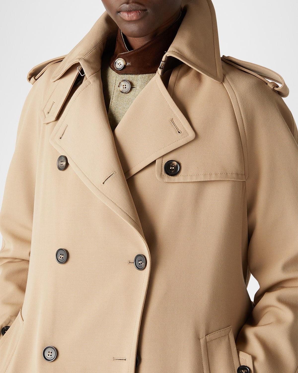 ジャケット・アウター Loro Piana Virgin Wool Trench Coat Loro Piana Cashmere & Wool Trench coat with Leather Trim