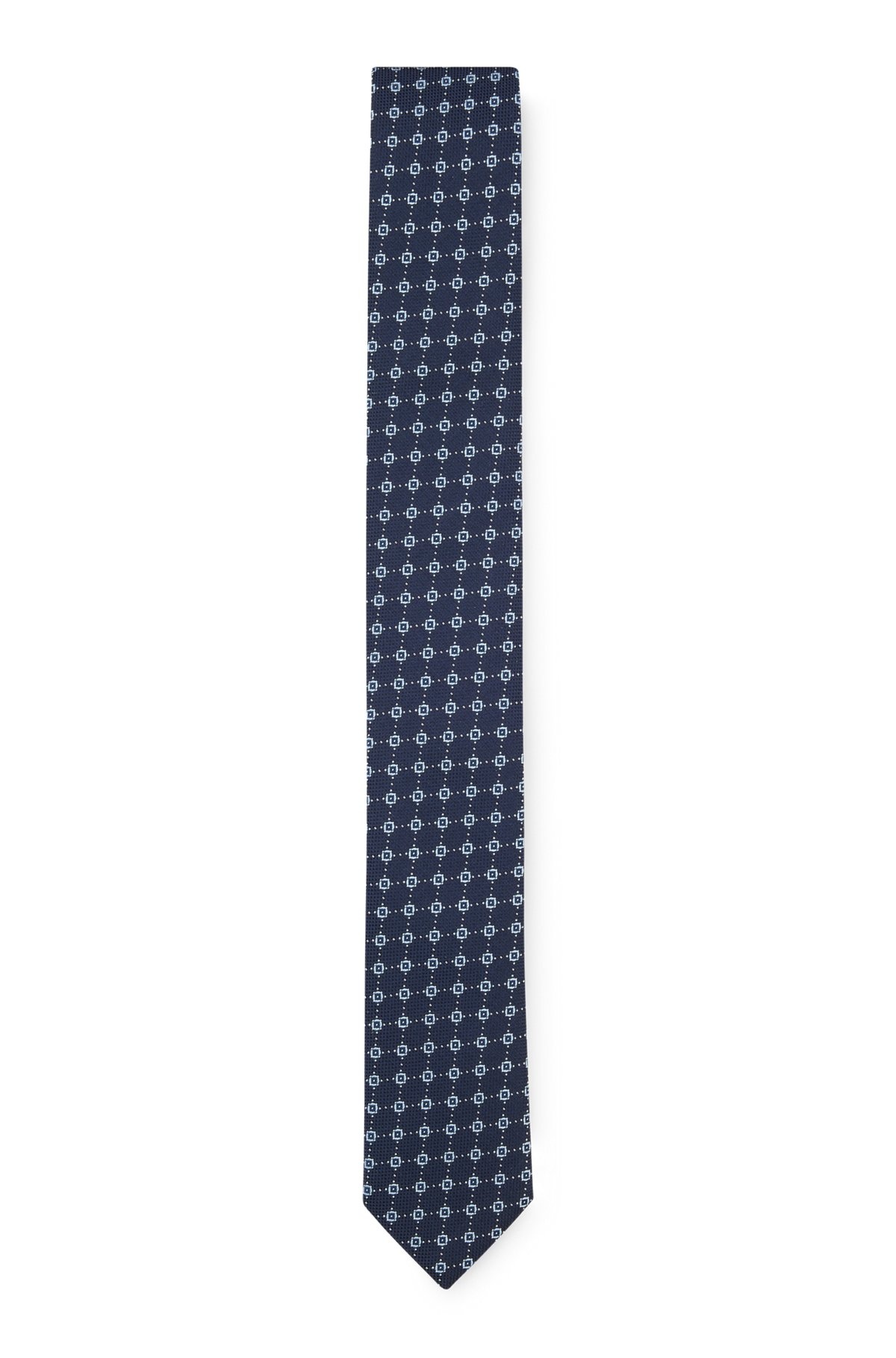 SILK-BLEND TIE WITH JACQUARD-WOVEN PATTERN - 1