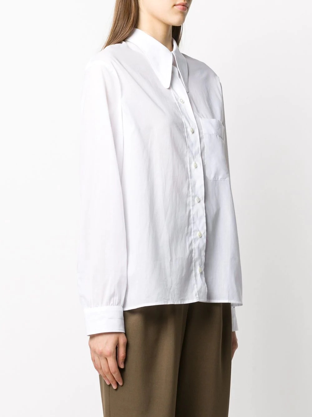 oversized collard button-down shirt - 3