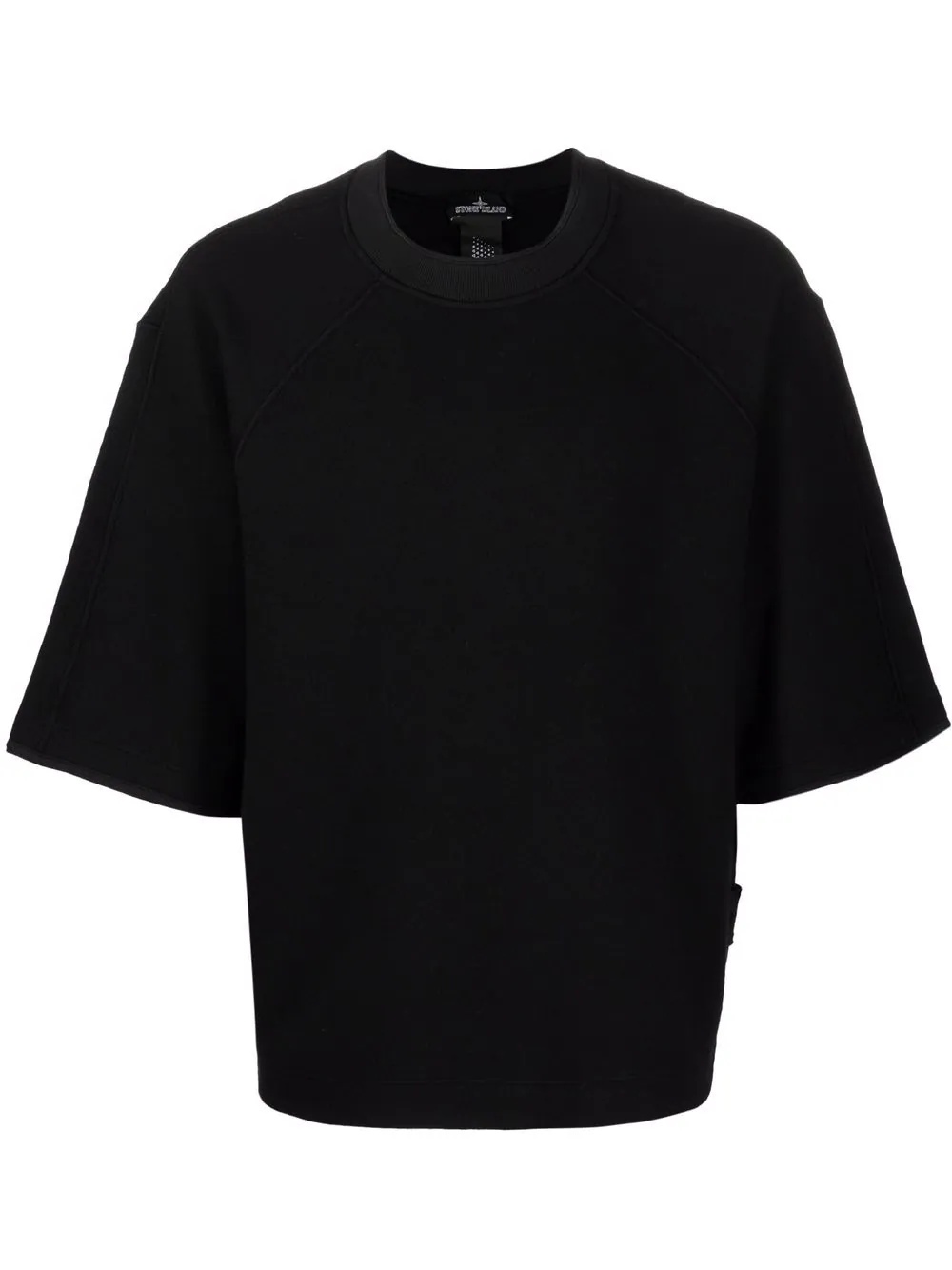 wide-sleeved stitched T-shirt - 1