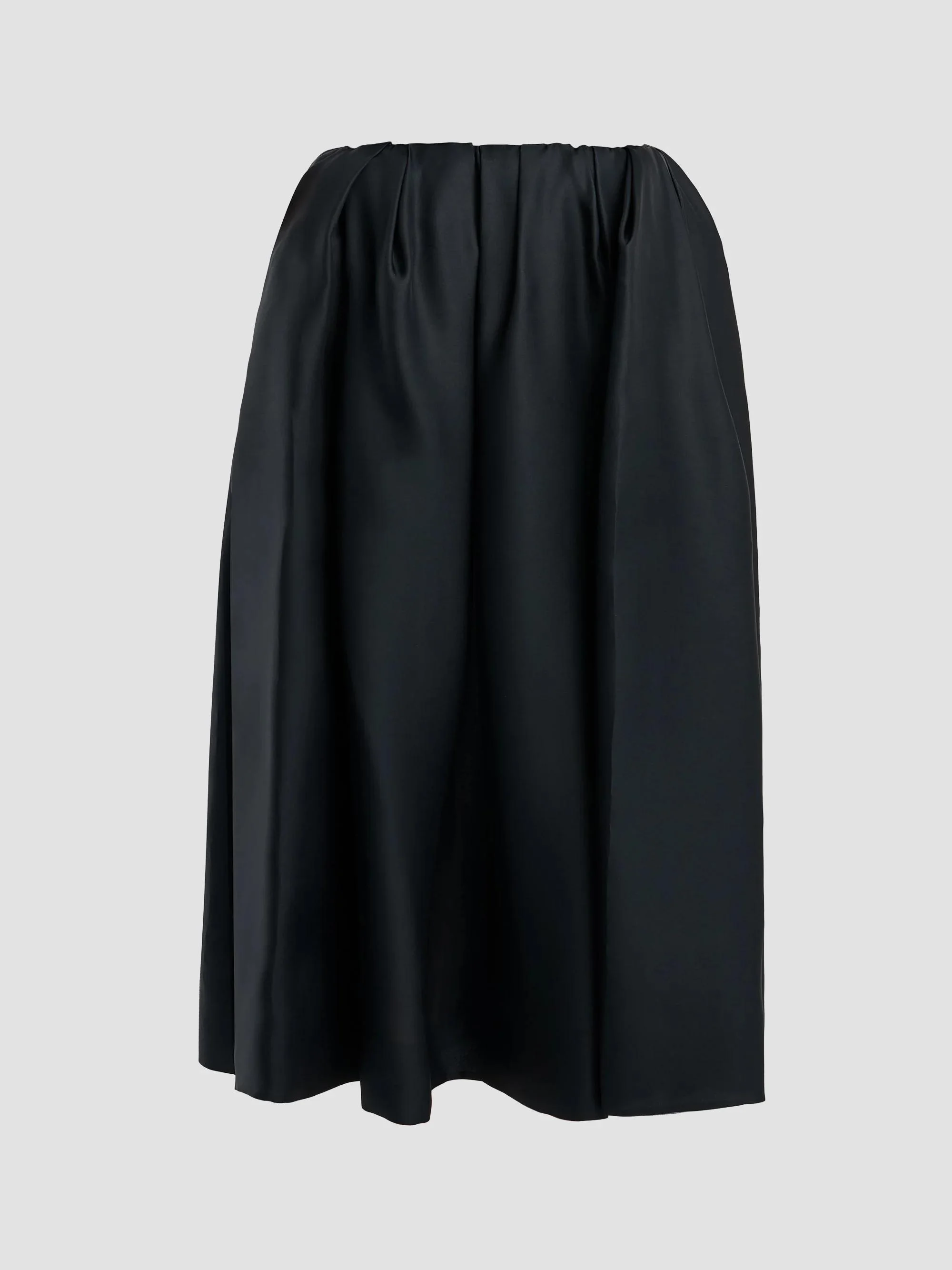 Women's Adara Pleated Silk Maxi Skirt - Black - 1