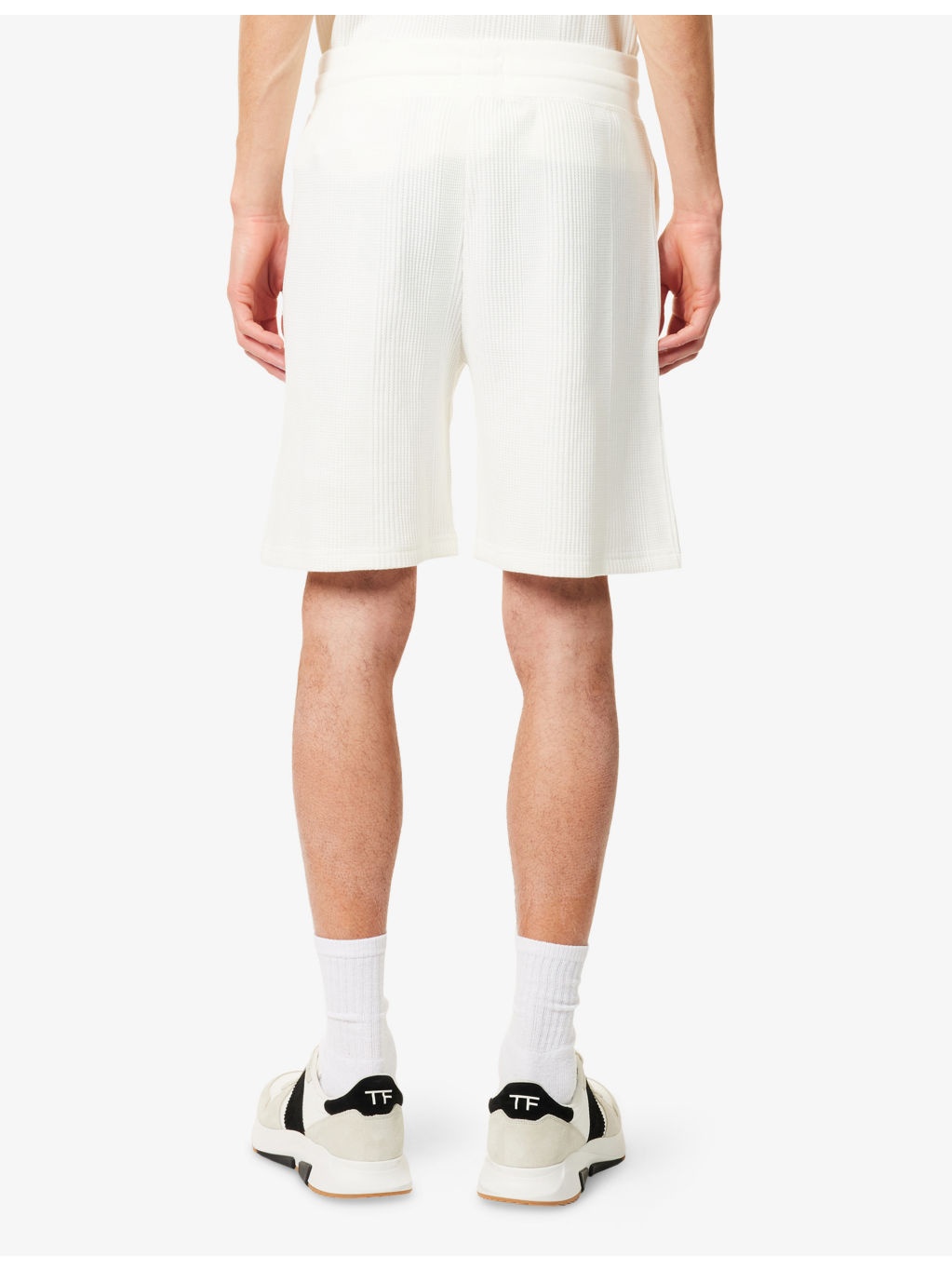 Structure Waffle-Texture Cotton-Blend Shorts - 4