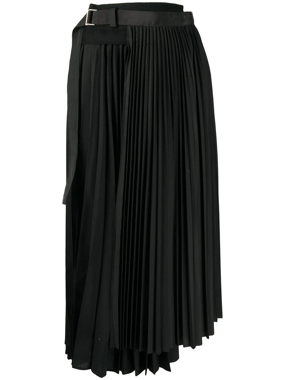 belted-waist pleated skirt - 1