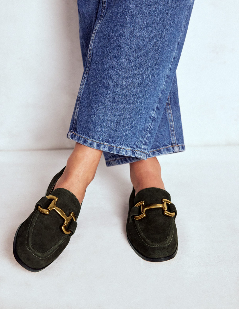 BODEN Iris Snaffle Loafers-Woodland Green outlook