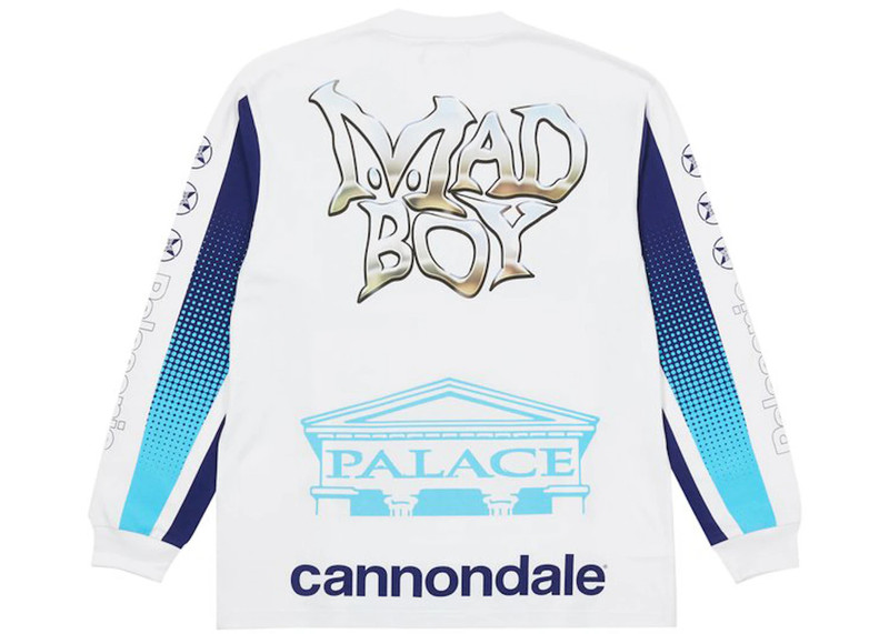PALACE Palace x Cannondale Mad Boy Longsleeve White outlook