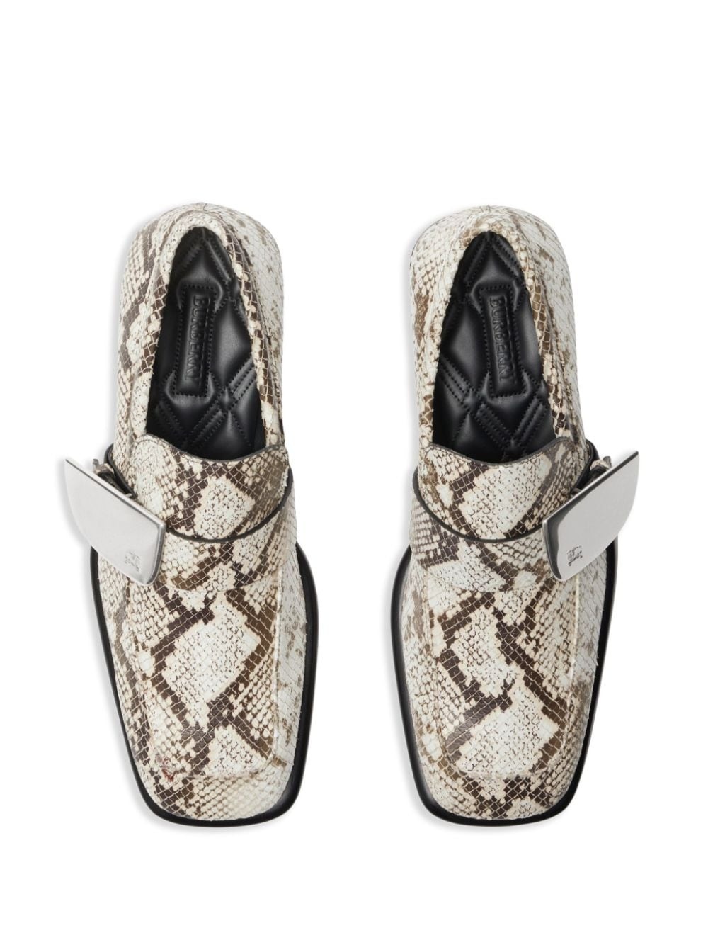 Shield python-print loafers - 5