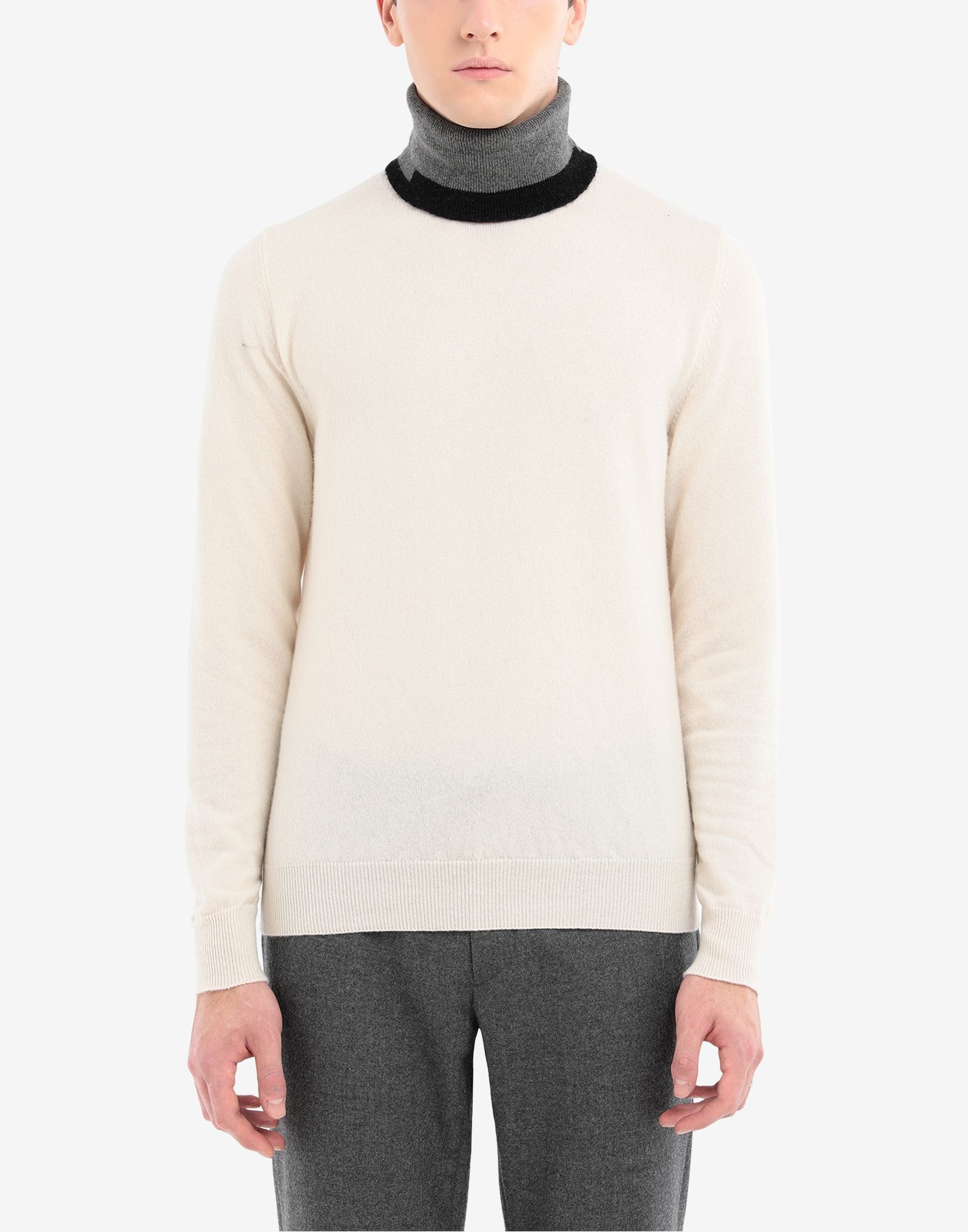 Colour block cashmere high-neck sweater - 5